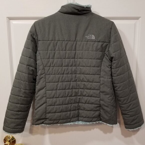 Girls' The North Face Mossbud Swirl Reversible Jacket, Size L (14/16), EUC - Picture 3 of 16